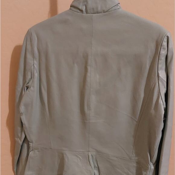 Chadwicks Mint Green Green Leather Jacket Size 14 - Picture 10 of 16